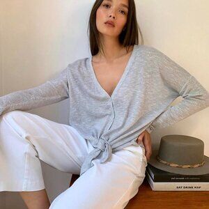 aritzia button up knit sweater